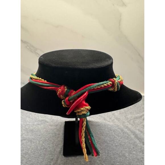 Vintage Ceramic Christmas Light Necklace - Picture 3 of 5